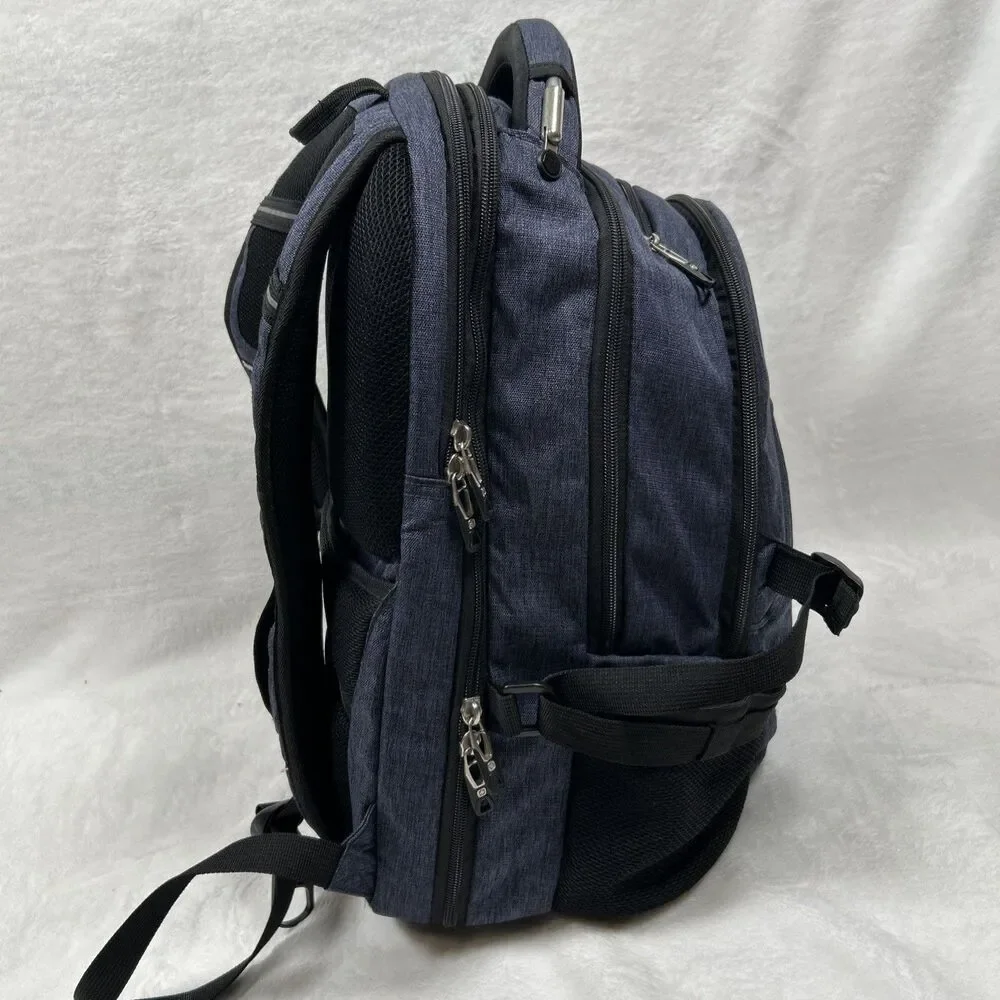 SWISSGEAR Scansmart TSA Friendly Tablet Laptop Backpack Blue Denim Padded